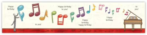 Happy Birthday, Surprise, Piano, Greeting Card