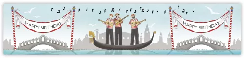 Happy Birthday, Musicians in Venice, Greeting Card