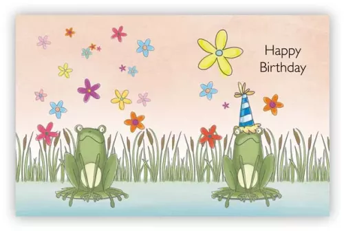 Happy Birthday Frogs, Greeting Card