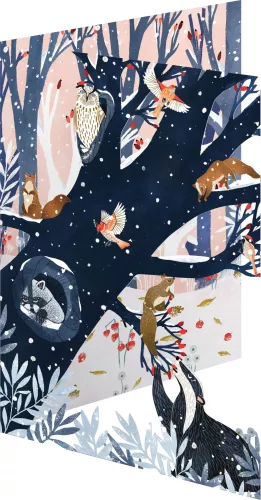 Wild Wood Hideaway Lasercut Christmas Card single