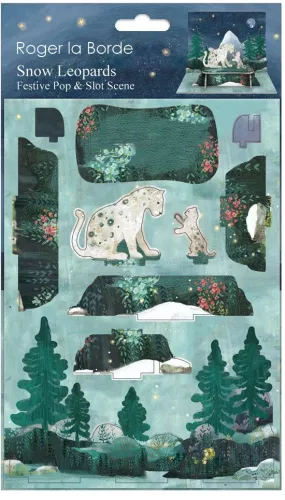 Snow Leopards Pop & Slot 3D Scene
