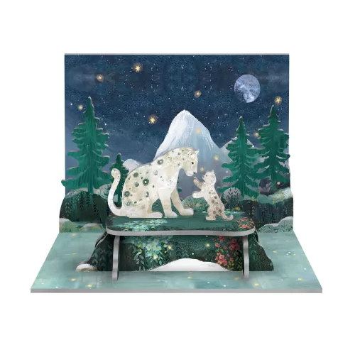 Snow Leopards Pop & Slot 3D Scene
