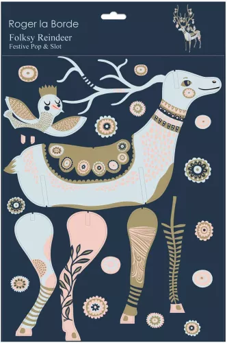Folksy Reindeer Pop & Slot Decoration
