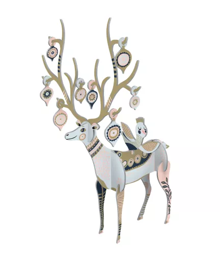 Folksy Reindeer Pop & Slot Decoration
