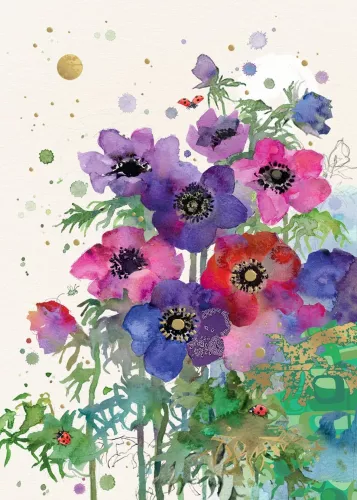 Anemones, Greeting Card