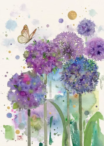 Allium Garden, Greeting Card