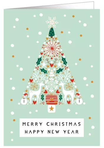 Christmas Into a Tree, Pretty in Print, Greeting Card