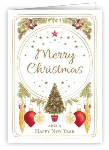 Merry Christmas with Tree, Mini Card