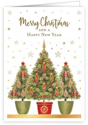 Three Xmas Trees, Greeting Card