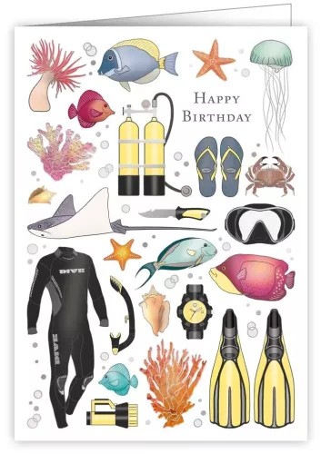Scuba Diving, Greeting Card