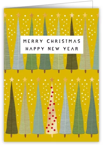 Striped Christmas Trees, Pretty in Print, Greeting Card