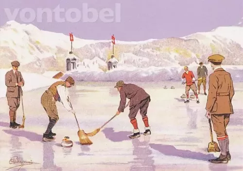 The Curling Rink, Postcard