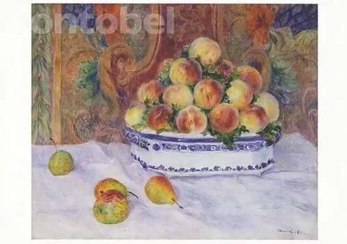 Still Life With Peaches (1881), Postcard