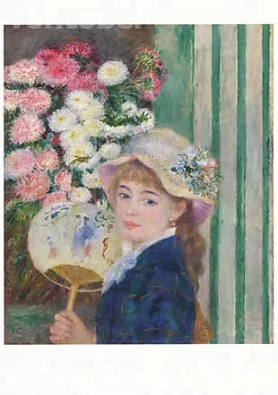 Woman with a Fan (c. 1879), Postcard