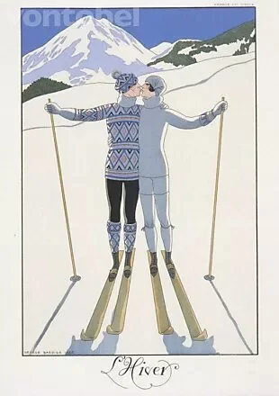Lovers in the Snow (1925), Postcard