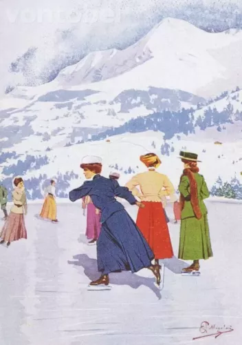 Skating Rink in Montana, Postcard