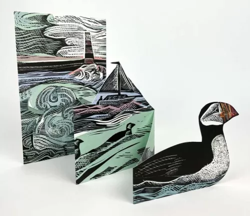 Puffins at Coquet Island, Greeting Card