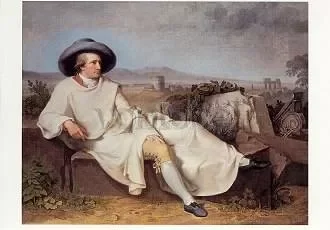 Wolfgang Goethe at the Roman Campagna, Postcard