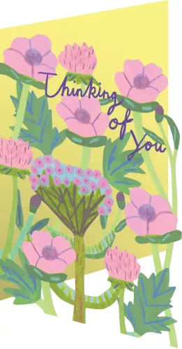 Pink Thoughts Lasercut Card