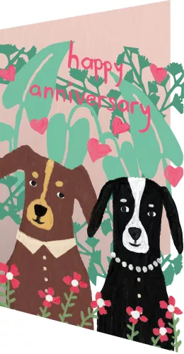 Dog Couple Lasercut Card