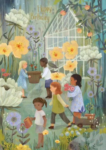 Children's Garden Party Greeting Card