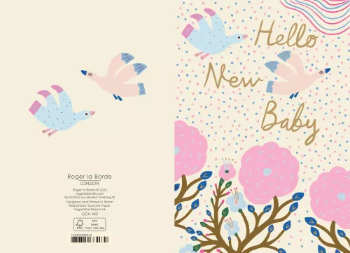 Hello Flying Birds Petite Card