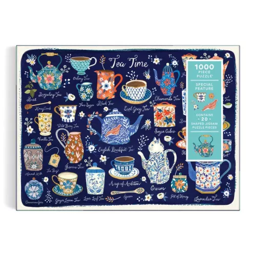 Tea Time 1000 Piece Puzzle with Shaped Pieces