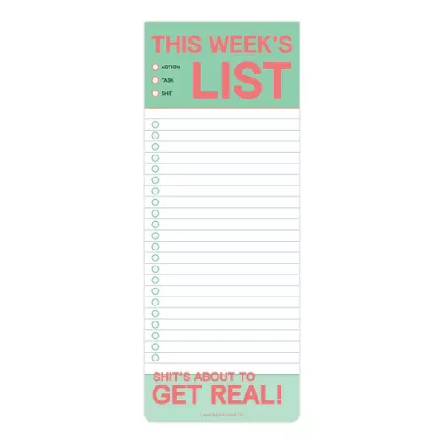 This Week’s List Make-a-List Pad