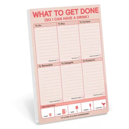 What to Get Done So I Can Have a Drink Pad (Pastel Version)