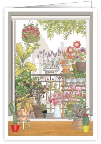 Balcony Garden, Greeting Card