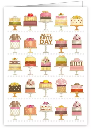 Birthday Cakes, Greeting Card