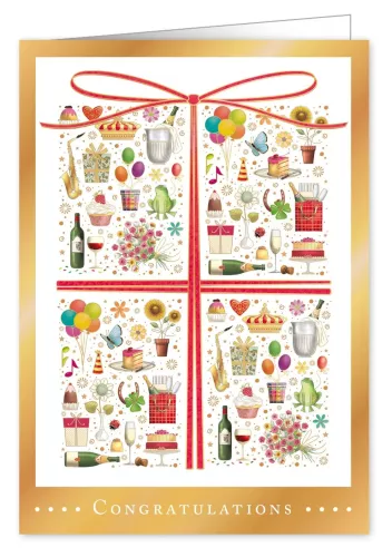 Birthday Icons, Extra Large Greeting Card