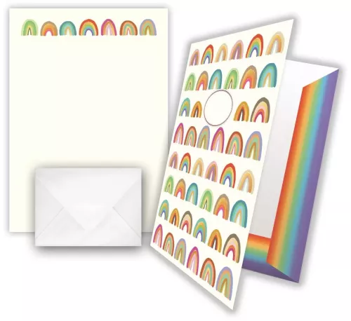 Rainbows, Writing Paper in Keepsake Folder