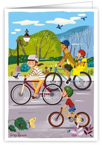 Family Bikes, Greeting Card