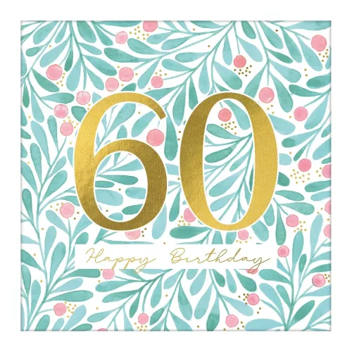 60 Pink Berries, Greeting Card