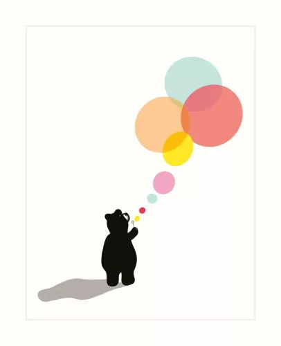 Bear & Bubbles, Greeting Card