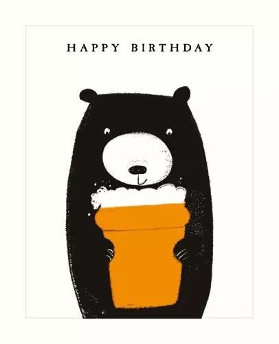 Bear & Pint, Greeting Card