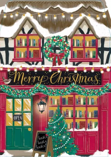 Christmas Book Shop, Greeting Card
