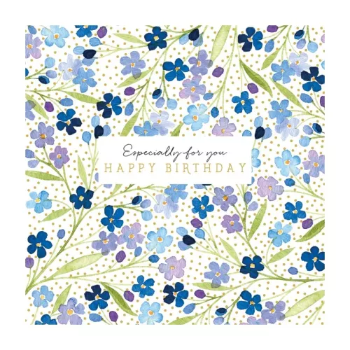 Especially For You Purple Ditsy, Greeting Card