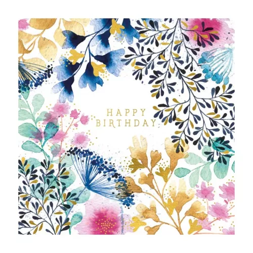 Colourful Floral & Foliage, Greeting Card