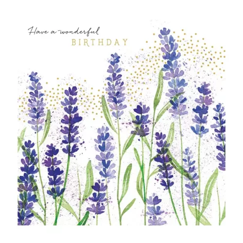 Watercolour Lavendar, Greeting Card