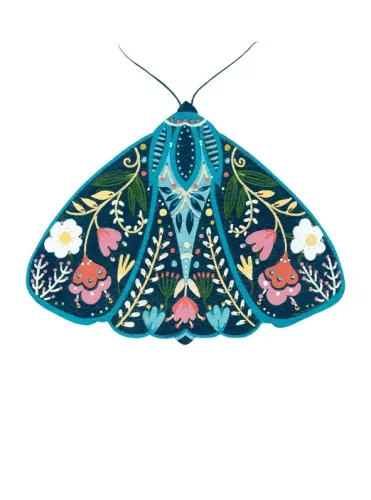 Floral Moth, Greeting Card