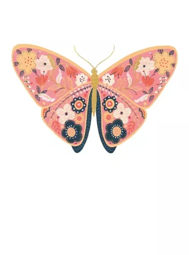 Floral Butterfly, Greeting Card