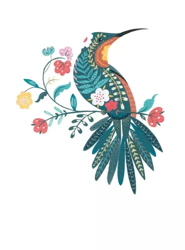 Floral Bird, Greeting Card