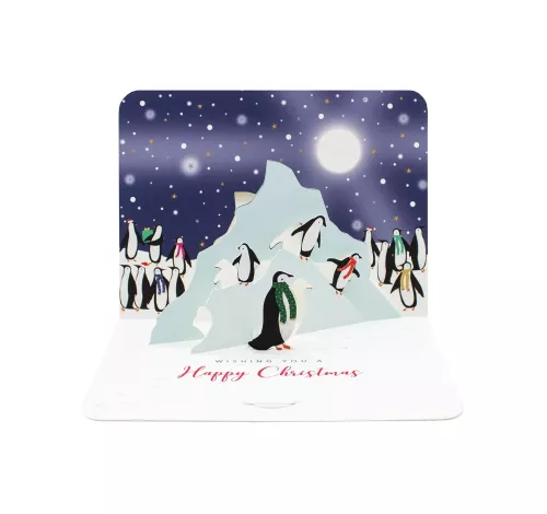 Penguins Box , 3D Greeting Card