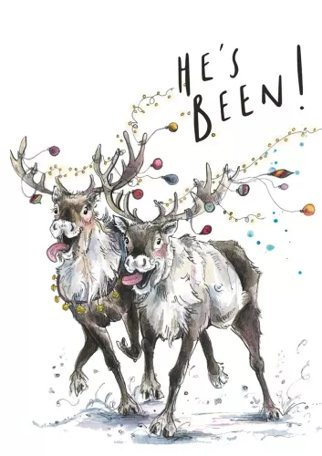 He'S Been Reindeer, Greeting Card