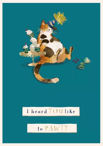 You Like To Pawty, Wilf And Alfie, Greeting Card