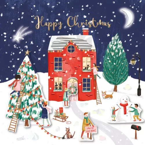 Decorating For Christmas, Winter Getaway, Christmas Greeting Card