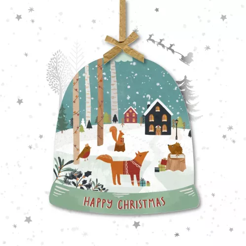 Winter Animals, Detachable Keepsake Bauble, Polar Escape, Christmas Greeting Card
