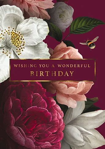 Wishing You A Wonderful Birthday, A Year In The Garden, Greeting Card